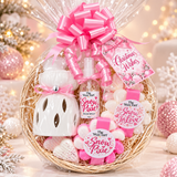 Medium Festive Basket 5 - Pink