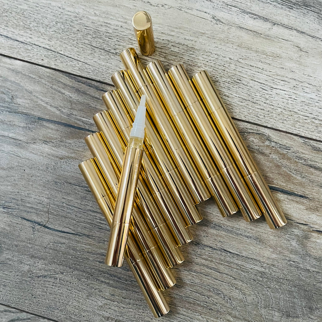 Cuticle Oil - Gold Brush Pen (Empty)