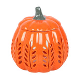 Orange Leaf Cut Out Pumpkin Burner