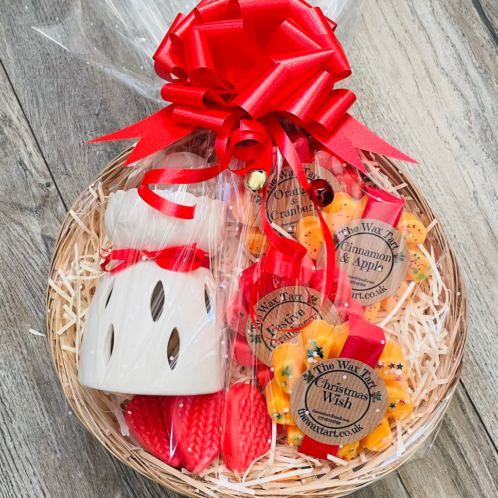 Medium Red Festive Basket (with burner)