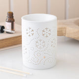 White Snowflake Cut Out Burner