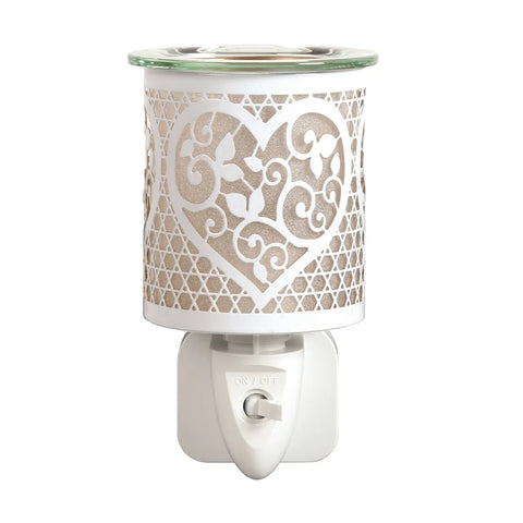 Plug In Melter White Heart 13cm