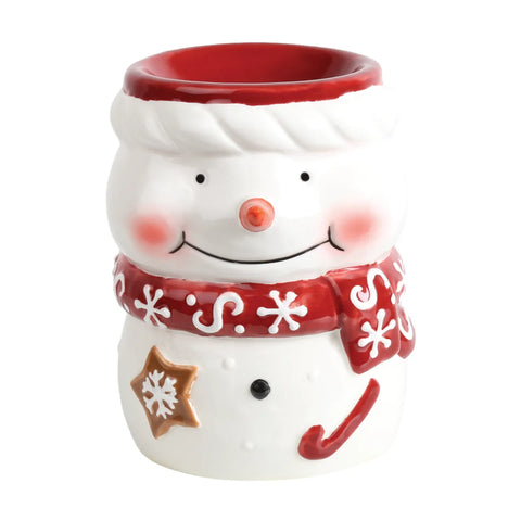 Snowman Burner 12.5cm (with red scarf)