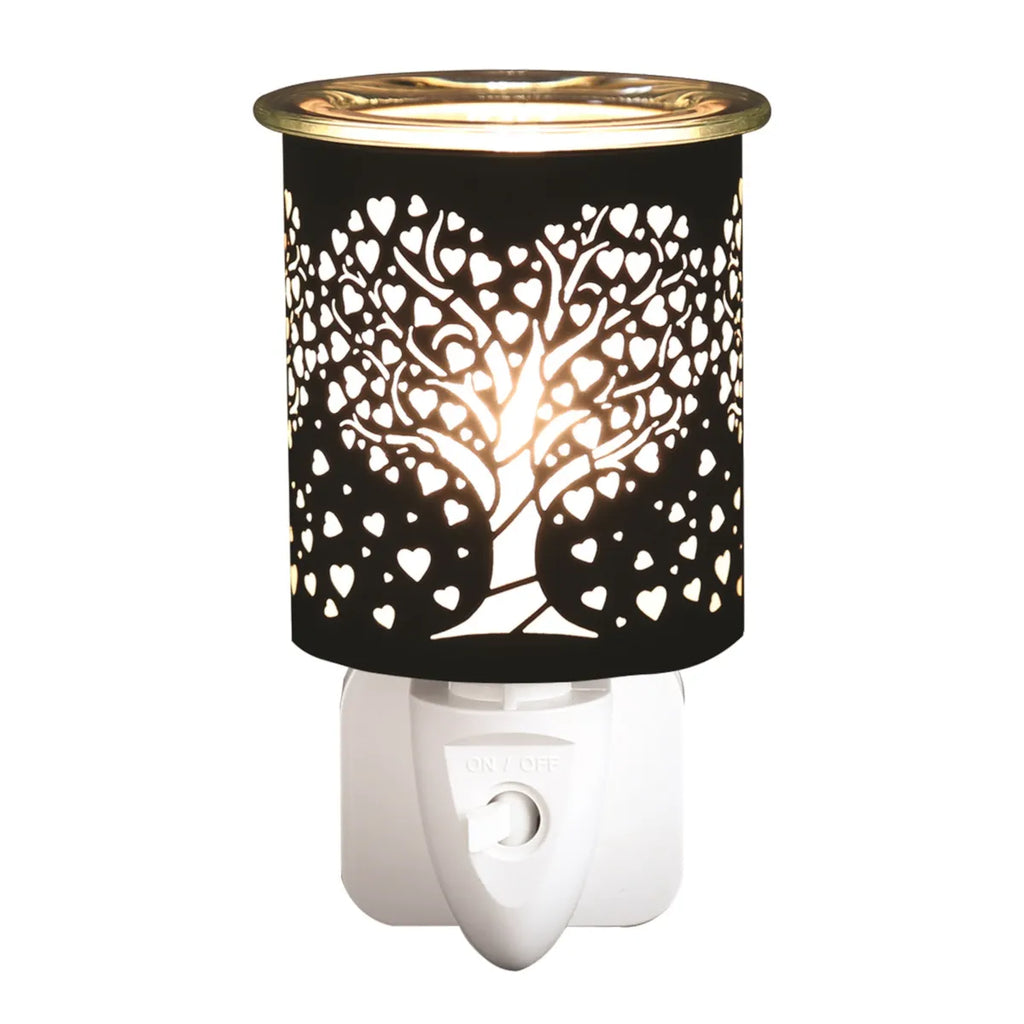 Plug In Melter Black GI Heart Tree (13cm)